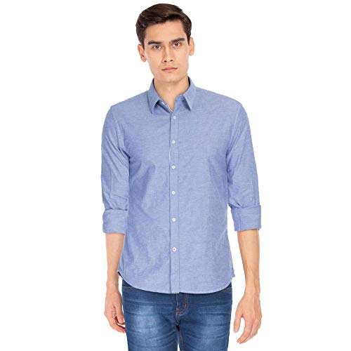Image of Indian Terrain Mens Slub Casual Shirt