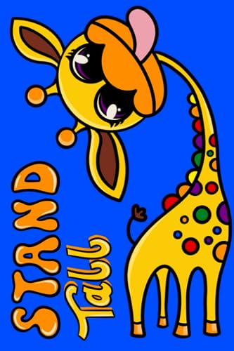 Stand Tall Baby Giraffe Empowering LGBTQ+ Notebook with Flip book Animation | Pride Edition Rainbow Lines | 140+ Quotes and Positive Affirmations | Premium Quality