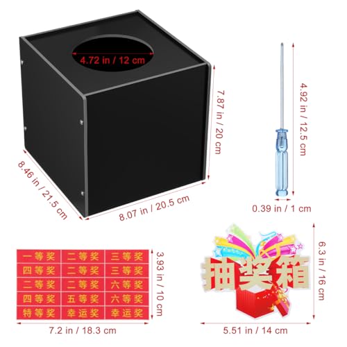 Boîte de tombola Didiseaon urne cube multifonction pour tickets et dons