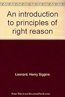 An introduction to principles of right reason B0007E49DI Book Cover