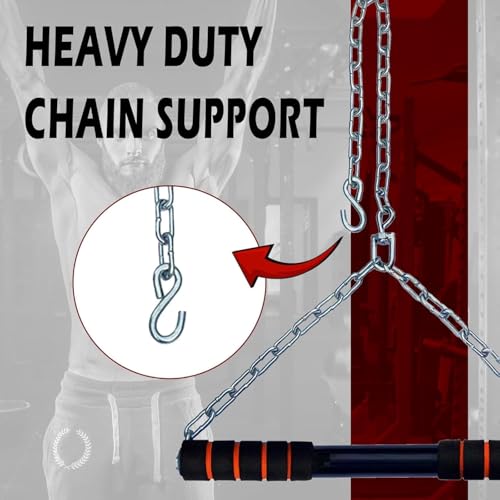 Image of SKYCELL Adjustable Pull Up Bar for Kids | No Screw Doorway Pull Up Bar | Door Rod for Pull Up | Wall Mounted Home Gym Bar for Kids | Strength Training Equipment