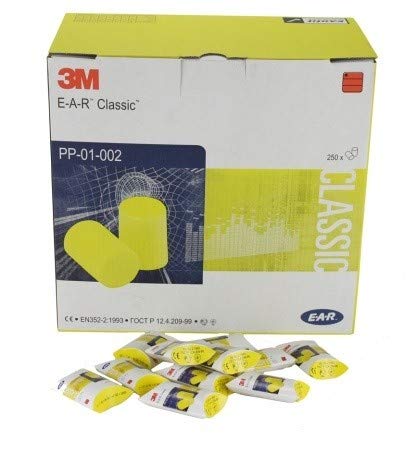3M E-A-R Classic - Tappi per le orecchie in confezione cuscino, 28dB, 250 Coppia