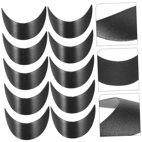 BESPORTBLE 10pcs Cap Brim Inserts for Baseball Hats Visor Shields for Boy Girl Lightweight Plastic Hat Accessories to Maintain Shape and Structure Black3