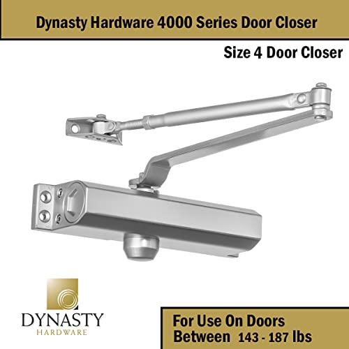 Dynasty Hardware DYN-4000-ALUM Dynasty Door Closer, Commercial Grade Size 4 Spring thumb #4