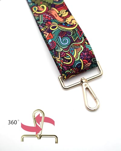 Image of Embroidered Purse Straps Replacement Crossbody Wide Adjustable Bag Straps