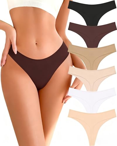 Image of READY TO LOVE Cotton Underwear for Women Pack Breathable Thongs for Women Sexy Stretch Soft Womens Panties Thong XS-XL