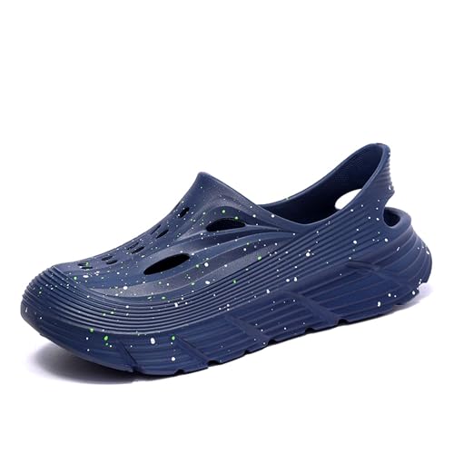 Men's hiking hole shoes, anti slip thick soled toe slippers, outdoor beach sandals