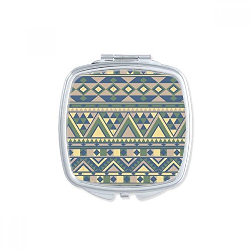 Miroir compact portable avec illustration géométrique pour maquillage - 2