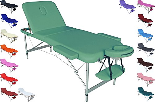 EUROPA Camilla mesa de aluminio ligera portátil para masajes estética tattoo