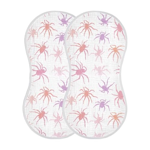 Blush Insect Insect Cotton burping Cloths for Babies Soft Touch Baby Burp Rags for boy and Girl Set of 2, 22x11in - Main Image