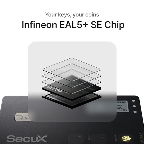 SecuX Shield Bio Crypto Hardware Wallet - Secure Biometric Authentication, Cold Storage Card for NFT, Bitcoin, Ethereum, Cardano, ERC20, BEP20, and More3