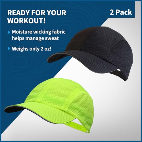 Image of TrailHeads Race Day Men's Running Hat - Lightweight, Quick Dry Mesh Cap with Reflective Accents & Sweatband - Performance Cap
