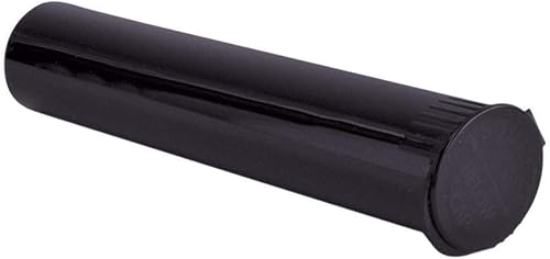 Miniatura 4 de Tubos negros de 4.724 in, 1000 unidades, resistentes al agua, herméticos y a prueba de olores, resistentes a los niños, con tapones de flexión, sin