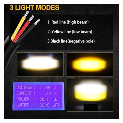 Focos para motocross LED 20W bicolor que eliminan la niebla 3
