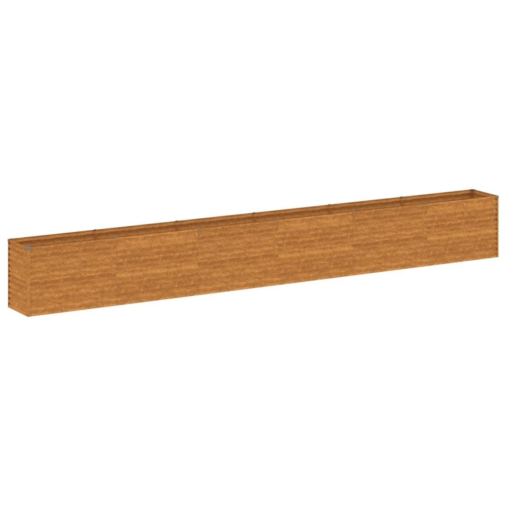 vidaXL Garden Raised Bed in Distinctive Rusty Corten Steel - Large Rectangular Planter for Vegetables, Herbs, and Flowers - Weather-Resistant, Low-Maintenance Outdoor Decor for Garden, Patio or Ba...