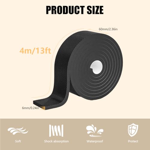 Image of HASTHIP EVA Furniture Pads 13ft X 0.78 in Strip Self Adhesive Furniture