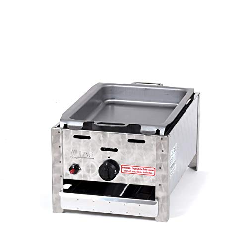 Gasbräter 3,65 kW 1-flammig mit Stahlpfanne Gasgrill Grill Bräter Profigrill Verein