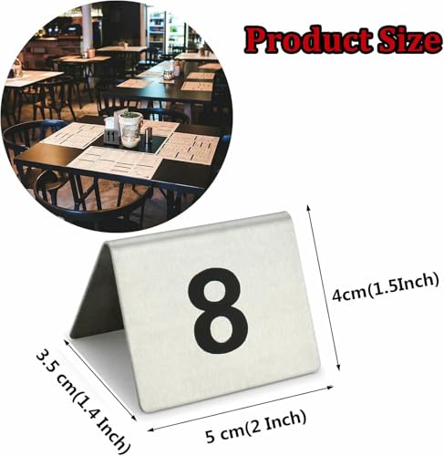 Signaux de numéro de table de restaurant empilables en acier durable