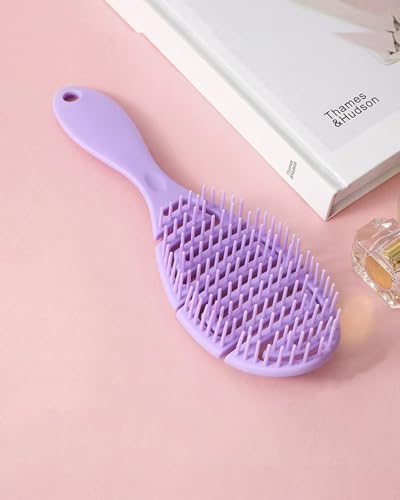 One-Piece Ribbed Hair Comb Soft Bristle Comb for Gentle Detangling BLC851-02