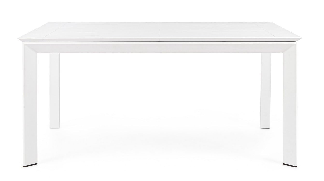 KONTE.DESIGN Tavolo allungabile KONNOR in alluminio bianco 160×110 cm - 160×160 cm