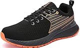 SOLLOMENSI Laufschuhe Herren Damen Sportschuhe Straßenlaufschuhe Sneaker Joggingschuhe Turnschuhe Walkingschuhe Traillauf Fitness Schuhe 39 EU O Schwarz Orange