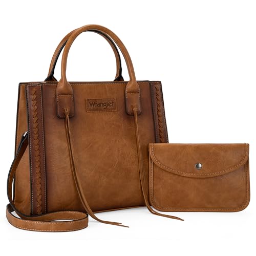 Image of Wrangler Tote Bag for Women Western Cowhide Purse and Wallet Set