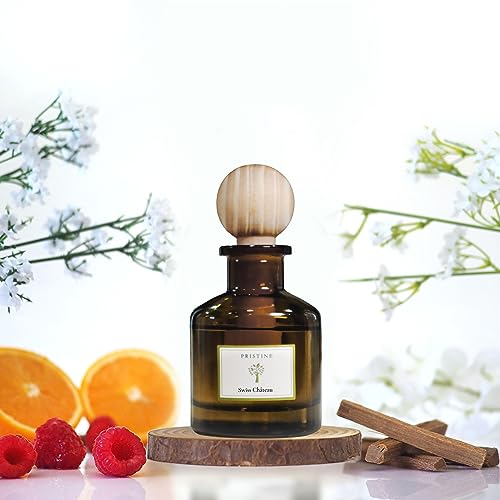 PRISTINE Swiss Château/Inspired by Hilton Hotel Ball Diffuser for Wardrobe | Fresh Cut Rose, Tangerine, Cedarwood Oil Mini Diffuser Decor | Air Freshener for Closets