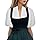 Generisch Dirndlbluse Damen Puffärmel Weiß Dirndl Bluse Elegante Spitze V Ausschnitt Trachtenblusen Zum Knöpfen Tracht Blusen Spitzenbluse für Oktoberfest & Karneval
