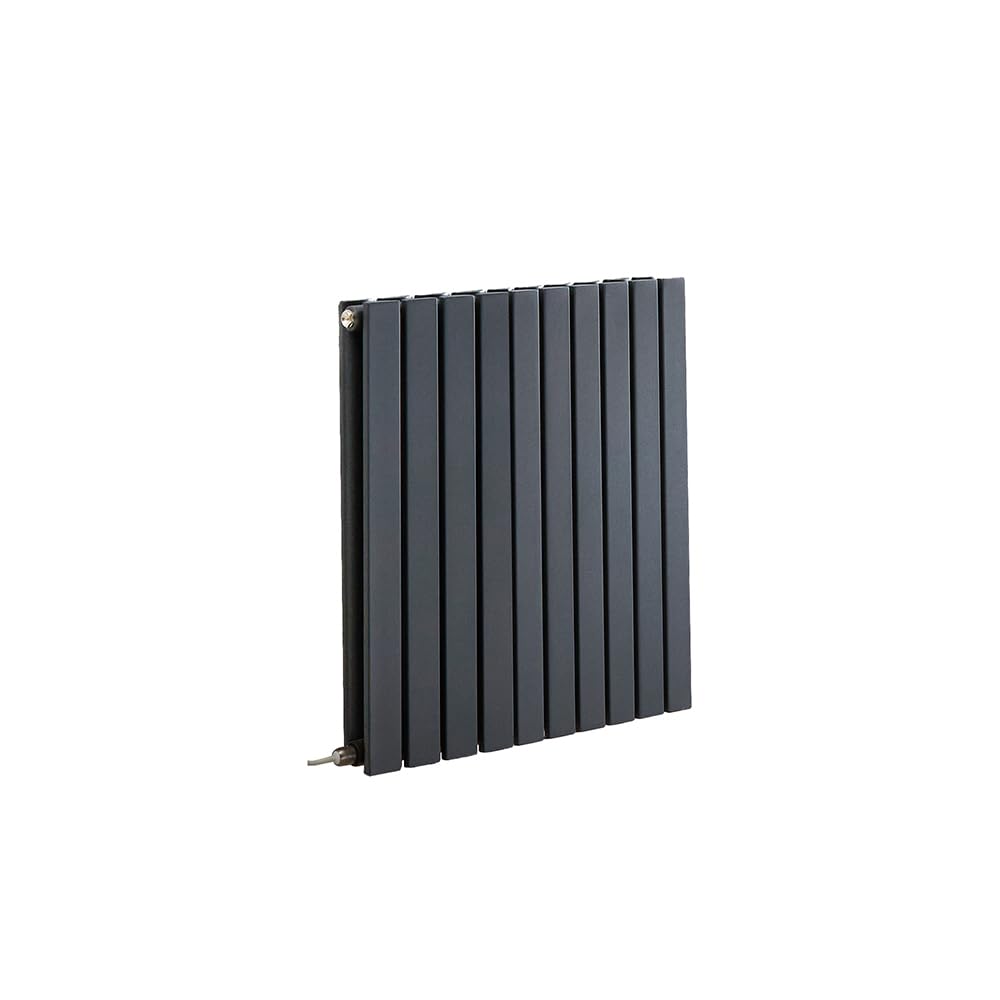 Milano Anthracite Capri 800W Horizontal Double Flat Panel Electric Radiator - 635Mm X 590Mm