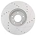 TRQ Front Performance Brake Rotor Drilled Slotted Pair Set for 2012-2017 BMW 320i / 2007-2016 BMW 328i / 2009-2016 BMW 328i xDrive / 2007-2008 BMW 328xi / 2012-2015 BMW X1