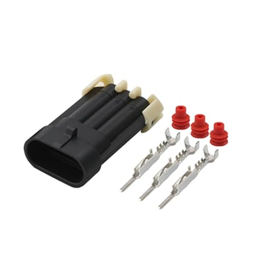 3Pin Male and Female PA66 for Delphi Car Sensor Waterproof Plug Connector 12059595 - (Color Name: Male)