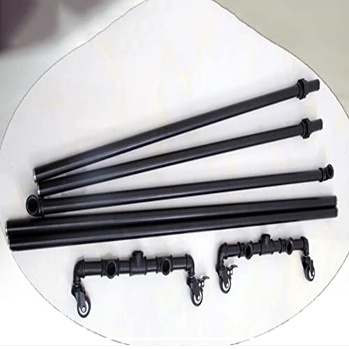 Support de tuyau d'eau rétro avec roulettes pour portant à vêtements - 6