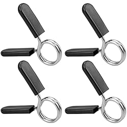 Mancuernas Usadas ZoZoMaiy 4 Piezas Collares de Resorte Abrazaderas Pinza de Resorte Mancuerna 25mm Abrazaderas de Resorte de Barra de Bloqueo Usado para Evantamiento Pesas Entrenamiento Fuerza Físico Gimnasio