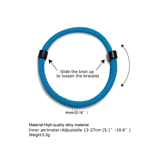 Nautical Braided Rope Bracelets Set - 6 Pcs Adjustable Braided Cord Bracelet, Handmade Navy Marine String Bracelet with Metal Knot, Men Women Braided Bracelets Gifts - Image 6