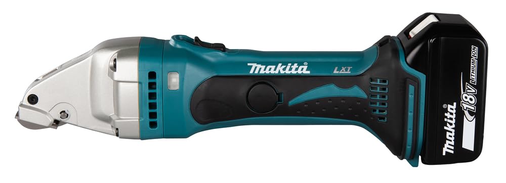 Makita Forbici per lamiere a batteria, 1,6 mm, 18 V, 5,0 Ah, 2 batterie e caricatore in MAKPAC, DJS161RTJ