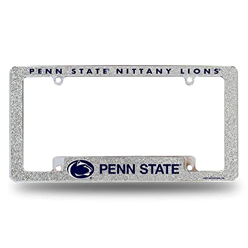 Rico Industries NCAA Penn State Nittany Lions Chrome All Over Automotive Bling License Plate Frame 12'' x 6'' Chrome All Over Automotive Bling License Plate Frame Design for Car/Truck/SUV