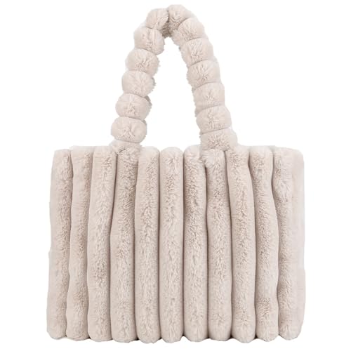 Sac à main chaud d'hiver pour le shopping et le travail en velours peluche