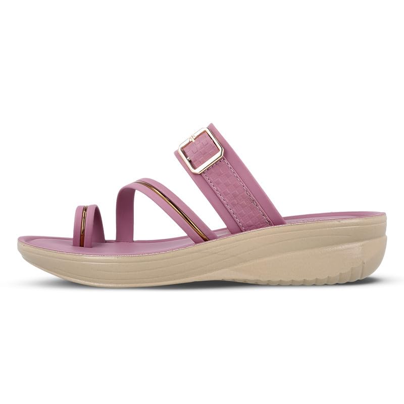 Image of WALKAROO Women's Comfort Toe-Post Sandals |Cushioned Sole, Adjustable Buckle Strap, Soft Footbed, Lightweight PU Sole |Comfortable for Walking,Travel,Office & all day use WLR72032