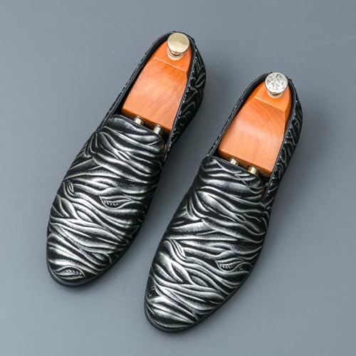 Men's Trendy Textured Loafers, Fashionable Formal Footwear - Perfect for City Explorations, Business Events & Daily Wear2