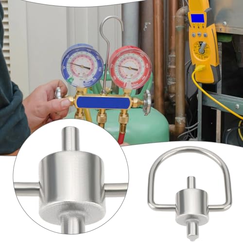 Image of 2Pcs Refrigerant Locking Cap Key Replacement Part Multi-Purpose Key Tool Compatible with HVAC System, for 410A and R22