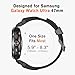 amBand for Samsung Galaxy Watch Ultra (2025/2024) Bands for Men, Metal Connector Rugged Strap for Galaxy Watch 7 Ultra 47mm, Sport Accessories with 9H Tempered Glass Screen Protector - Black/Black