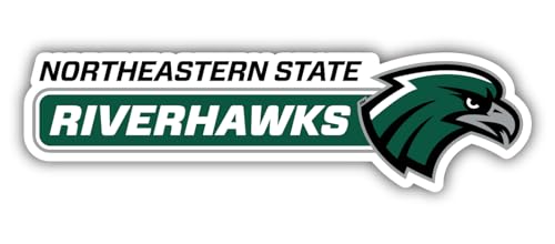Northeastern State University Riverhawks 4 Inch Wide Colorful Vinyl Flat Magnet Officially Licensed Collegiate Product