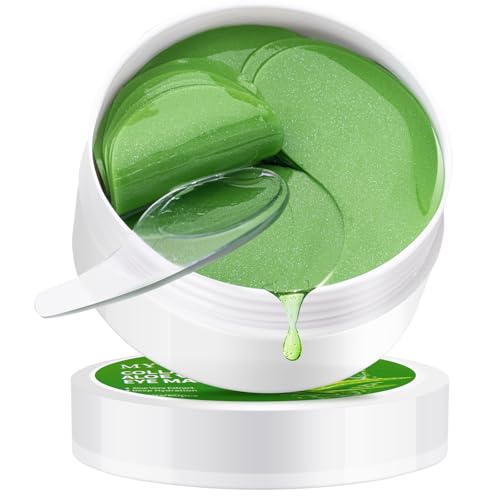 Mererke_Pretty Aloe Vera Eye Mask 60 Pcs Collagen Under Eye Patches Patches For Dark Circles and Puffiness Eye Patches For Puffy Eyes Revitalize and Moisturize Suitable For Men and Women