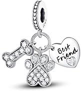 TINSLO 925 Sterling Silver Charm Bracelet Pendant - Cubic Zirconia Beaded Gift For Women - View #3
