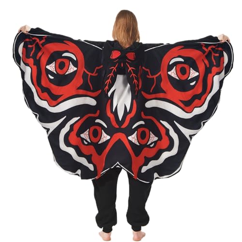 YUTCOTC Mothman Costume Mothman Onesie Pajamas Halloween Cosplay Unisex Party Costume
