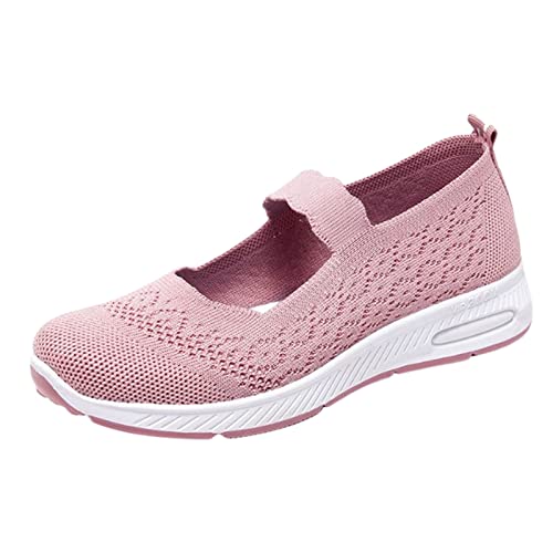 Sneaker Damen Mesh Hohle Plateau knöchelhohe Sneaker Outdoorschuhe Laufschuhe Wanderhalbschuhe Atmungsaktive Sportlich Schuhe Cover