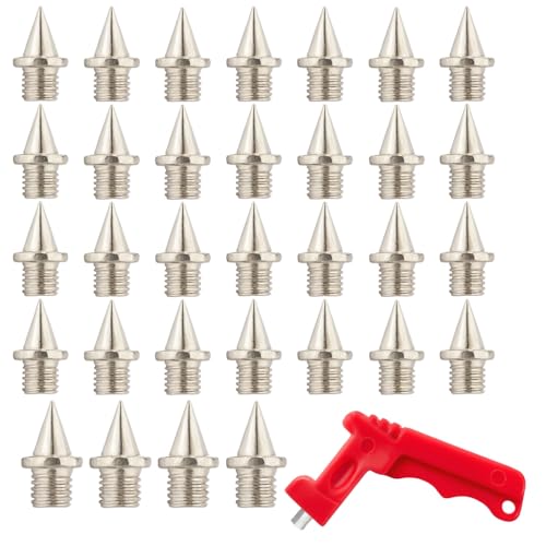 50PCS Pointes de Rechange pour l'athlétisme, 6 mm, Réparation de Crampons pour Athlétisme, Randonnée, Sprint, Cross ou Entraînement, Accessoires Compatibles avec Chaussures à Pointes Universelles