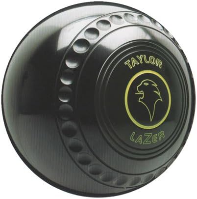 Taylor Lazer Progrip Slim Profile Black Heavy Indoor Short Mat Bowls - Pair - Size 00