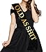Generico Old As Shit Sash - Birthday Sash for Women, Men, Grandpa, Grandma, Party Favors, Birthday Party Supplies, Gold and Black Glitter