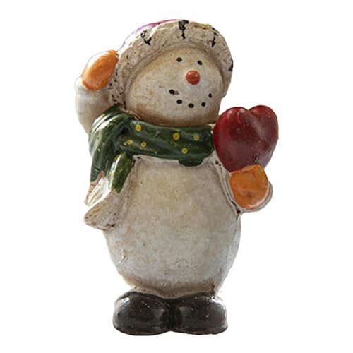 Figuras de muñeco de nieve,figuras de muñeco de nieve de Navidad | Figura de Navidad pintada de estatua de muñeco de nieve | Decoración de invierno, miniaturas navideñas, decoración de centro de mesa